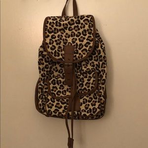 Leopard print back pack